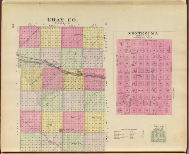 Old Map of Gray County
